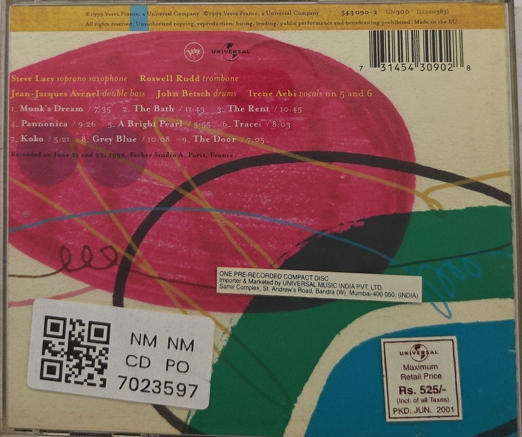 Steve Lacy, Roswell Rudd - Monk's Dream (CD)