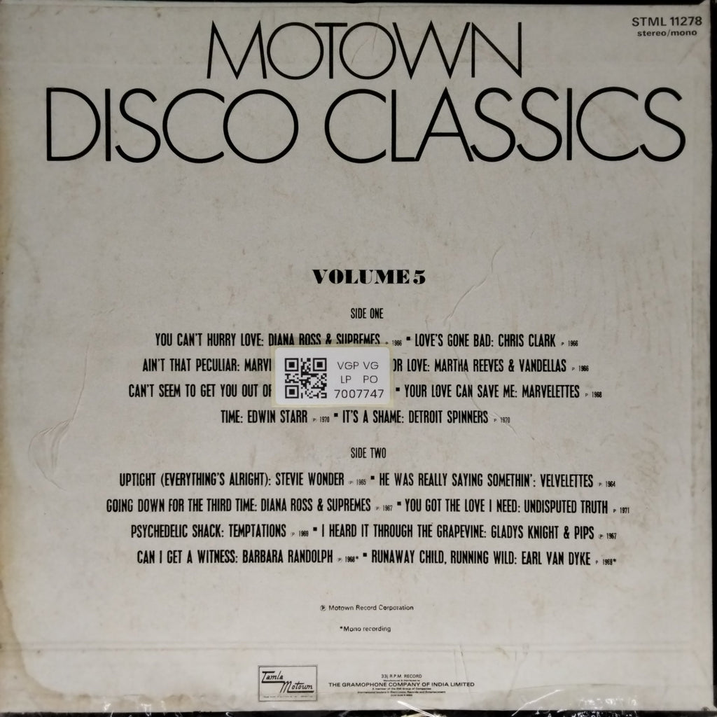 Various - Motown Disco Classics Volume 5 (Vinyl)