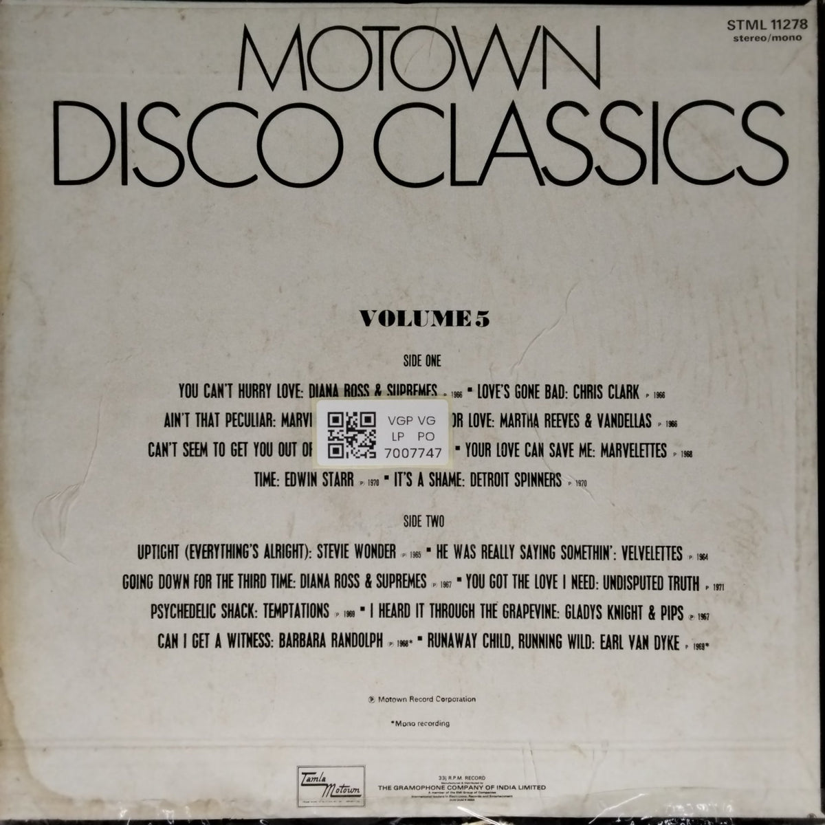 Various - Motown Disco Classics Volume 5 (Vinyl)