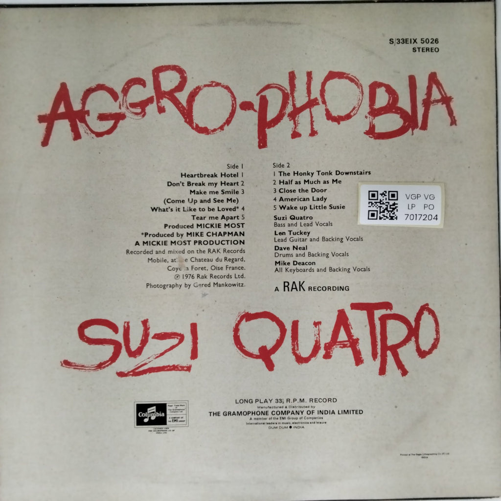 Suzi Quatro - Aggro-Phobia (Vinyl)
