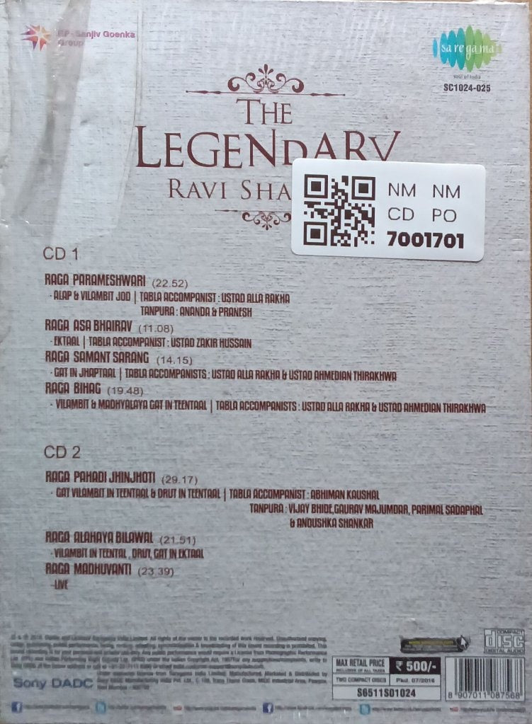 Ravi Shankar - The Legendary (CD)