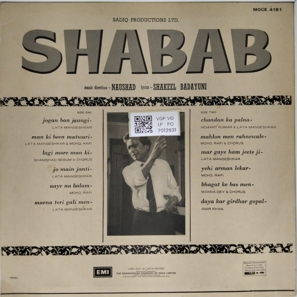 Naushad - Shabab (Vinyl)