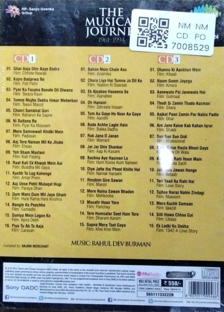 Rahul Dev Burman - The Musical Journey 1961-1994 (CD)