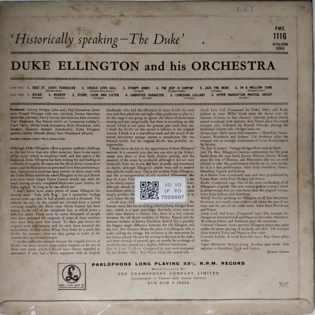 Duke Ellington - Historically Speaking - The Duke (Vinyl)
