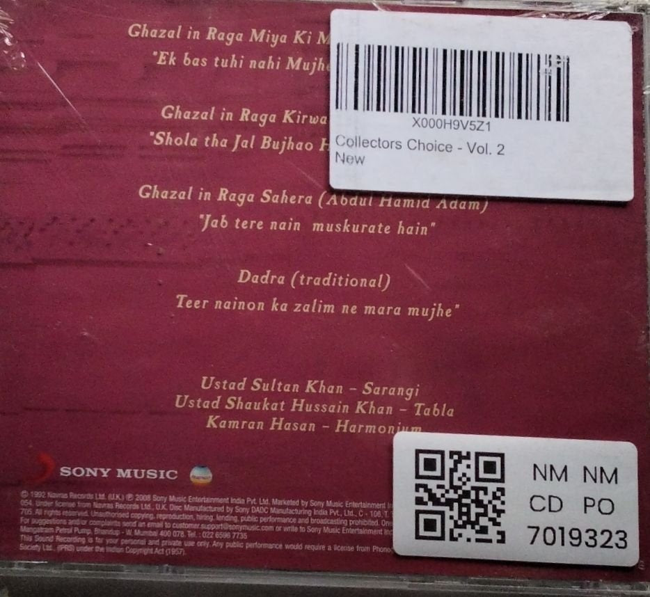 Mehdi Hassan - Collectors Choice Classical Ghazals Vol 2 (CD)