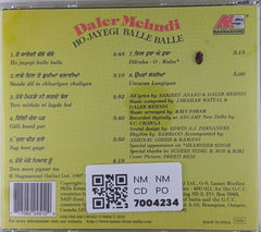 Daler Mehndi, Jawahar Wattal - Ho Jayegi Balle Balle (CD)