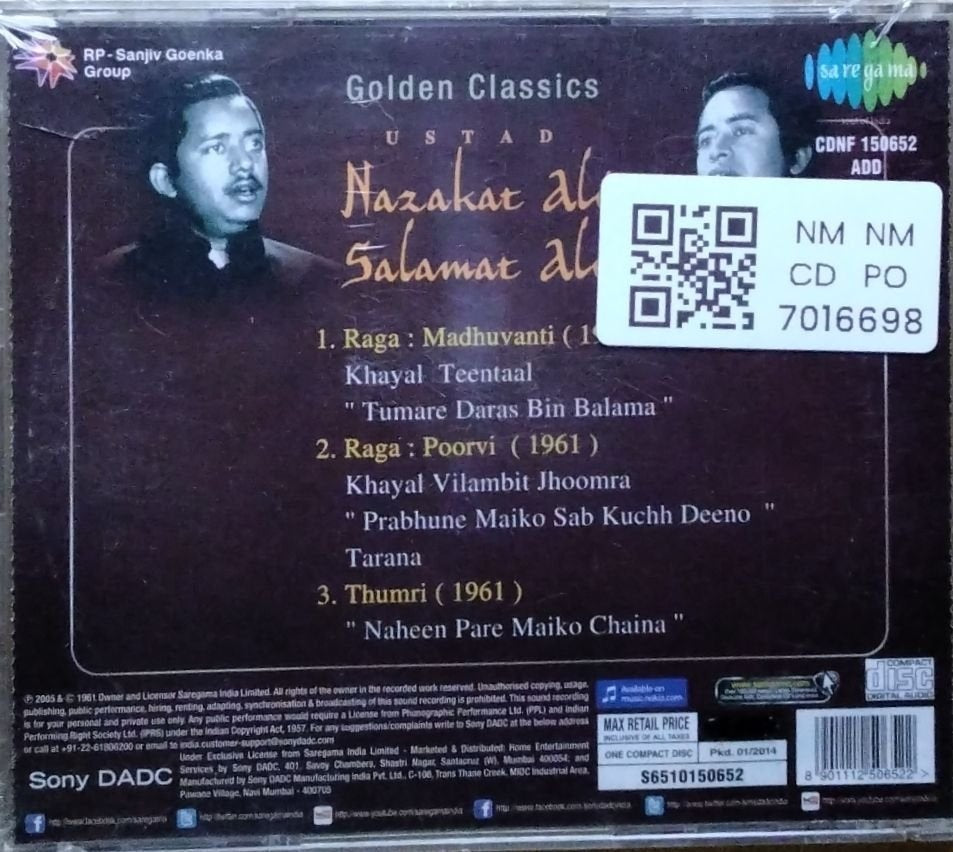 Nazakat Ali, Salamat Ali - Golden Classics (CD)