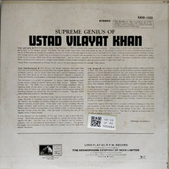 Ustad Vilayat Khan - The Supreme Genius of Ustad Vilayat Khan (Vinyl)