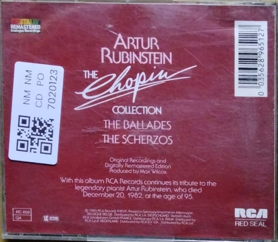 Artur Rubinstein - The Chopin Collection: The Ballades The Scherzos (CD)