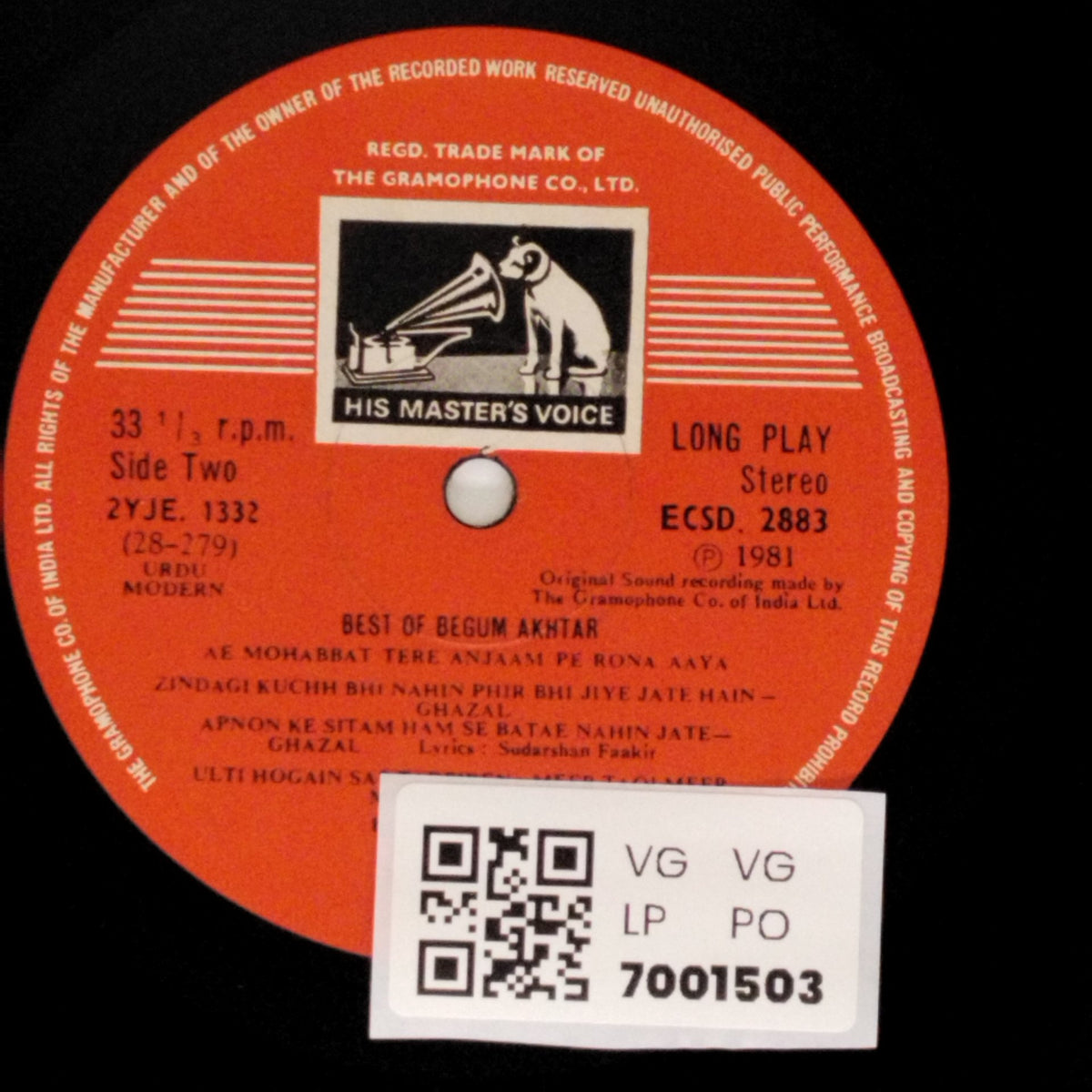 Begum Akhtar - Best of Begum Akhtar (Vinyl)
