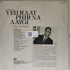 O. P. Nayyar - Yeh Raat Phir Na Aaygi (Vinyl)
