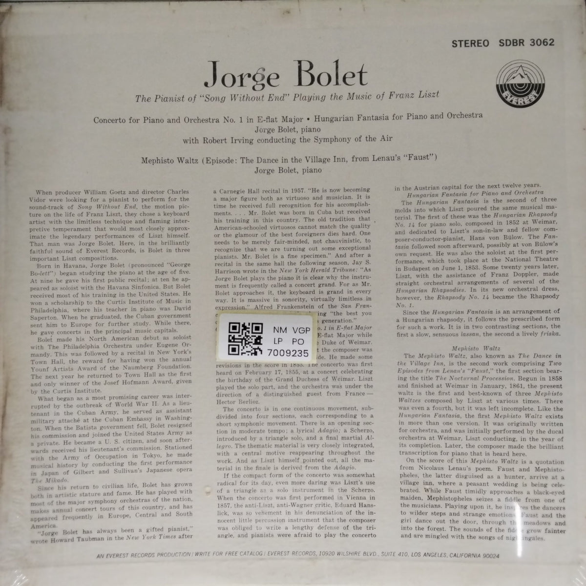Jorge Bolet - Song Without End: The Music of Franz Liszt (Vinyl)