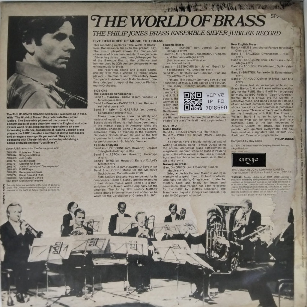 The Philip Jones Brass Ensemble - The World of Brass (Vinyl)