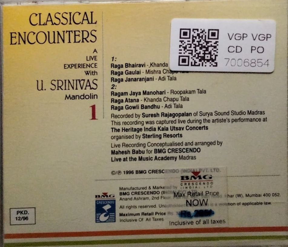 U. Srinivas - Classical Encounters (CD)