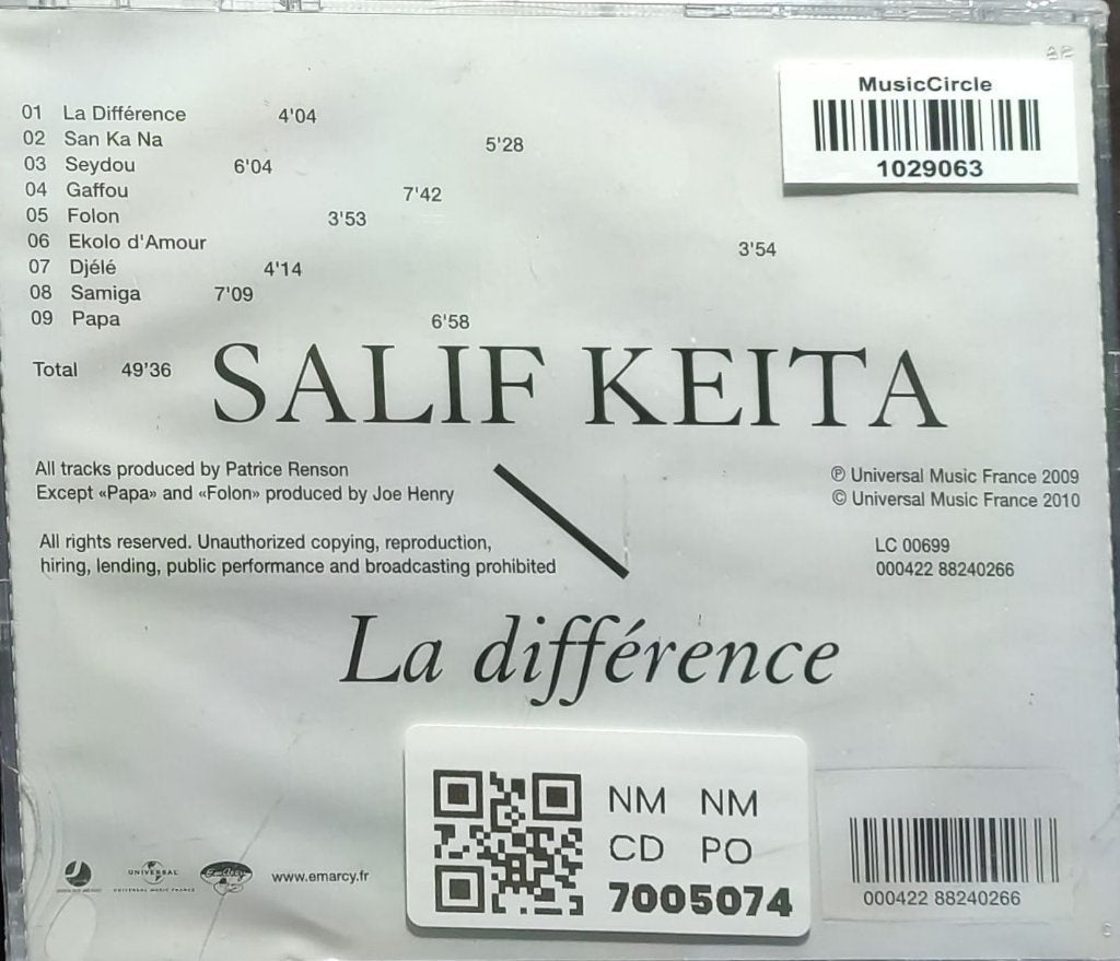 Salif Keita - La différence (CD)