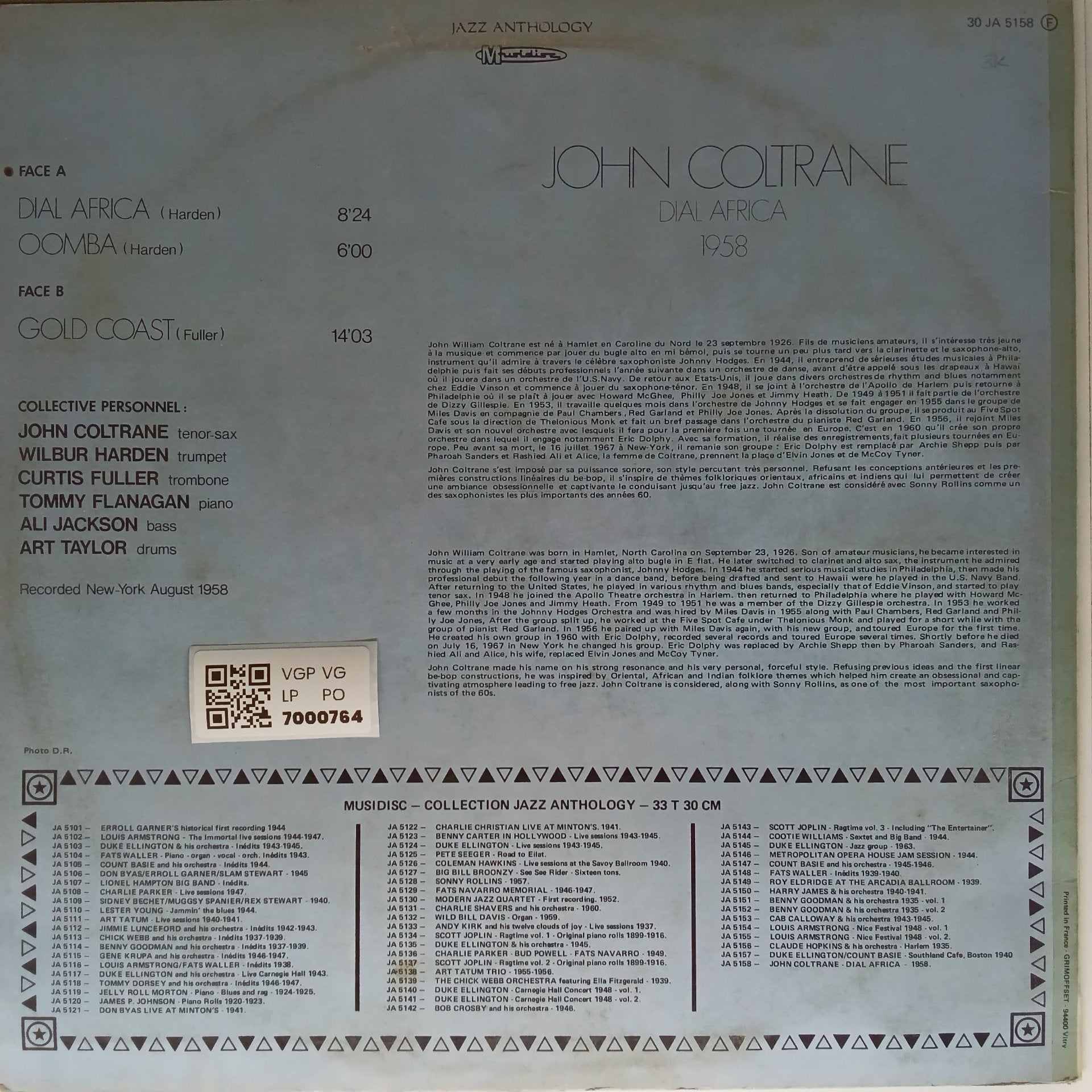 John Coltrane - Dial Africa (Vinyl)