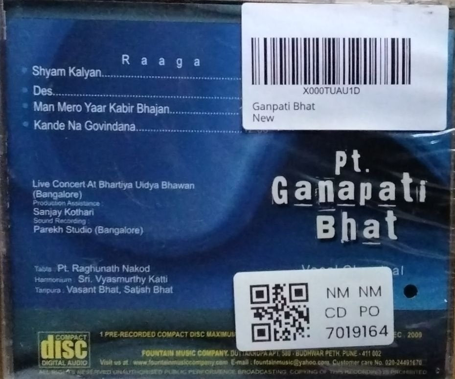 Pt. Ganapati Bhat - Vocal Classical - Live Programme (CD)