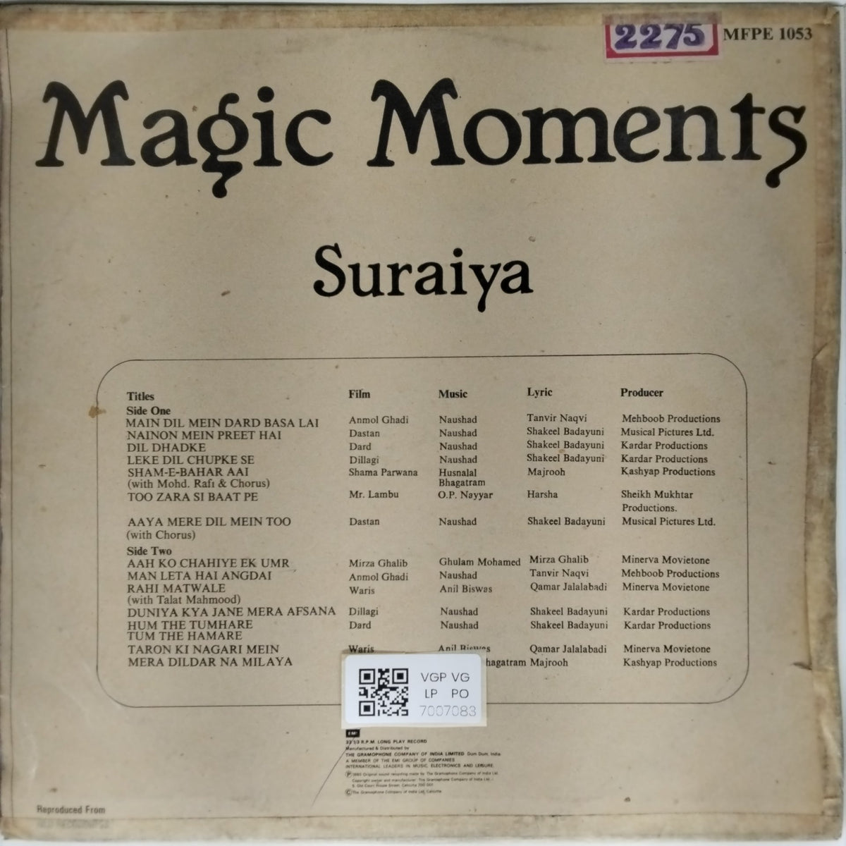 Suraiya - Magic Moments (Vinyl)
