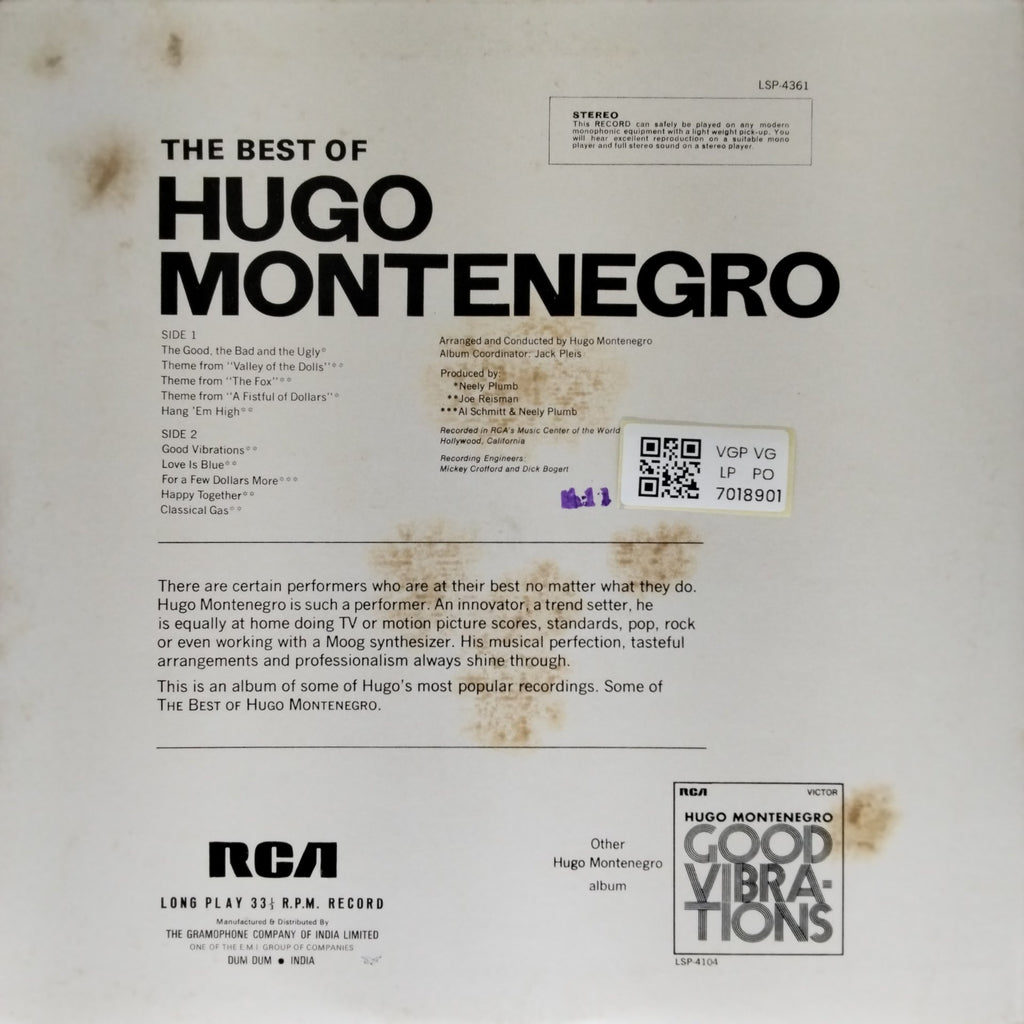 Hugo Montenegro - The Best of Hugo Montenegro (Vinyl)