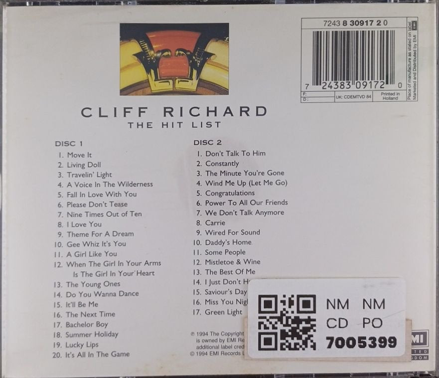 Cliff Richard - The Hit List (CD) (2)