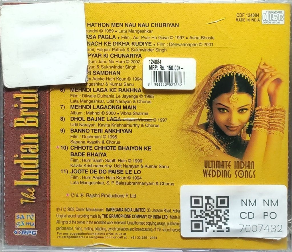 Various - The Indian Bride Collection: Ultimate Indian Wedding Songs (CD)