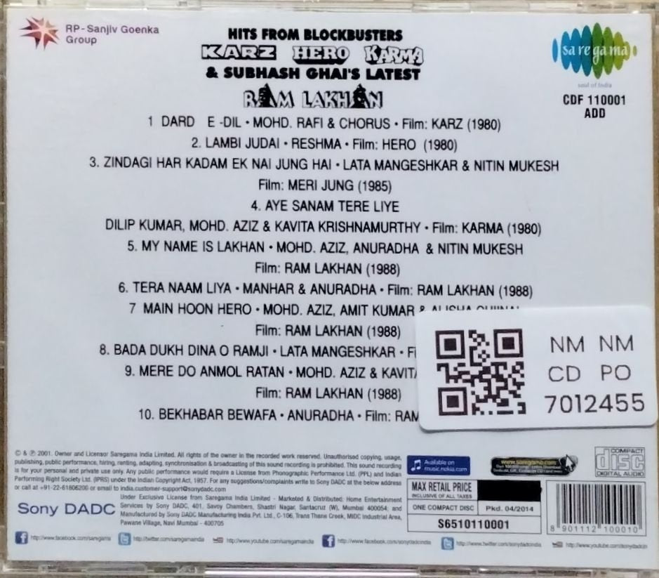 Various - Hits From Blockbusters - Subhash Ghai's Latest (CD)