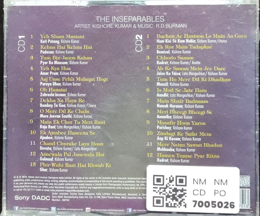 Kishore Kumar, R.D. Burman - The Inseparables (CD) (2)