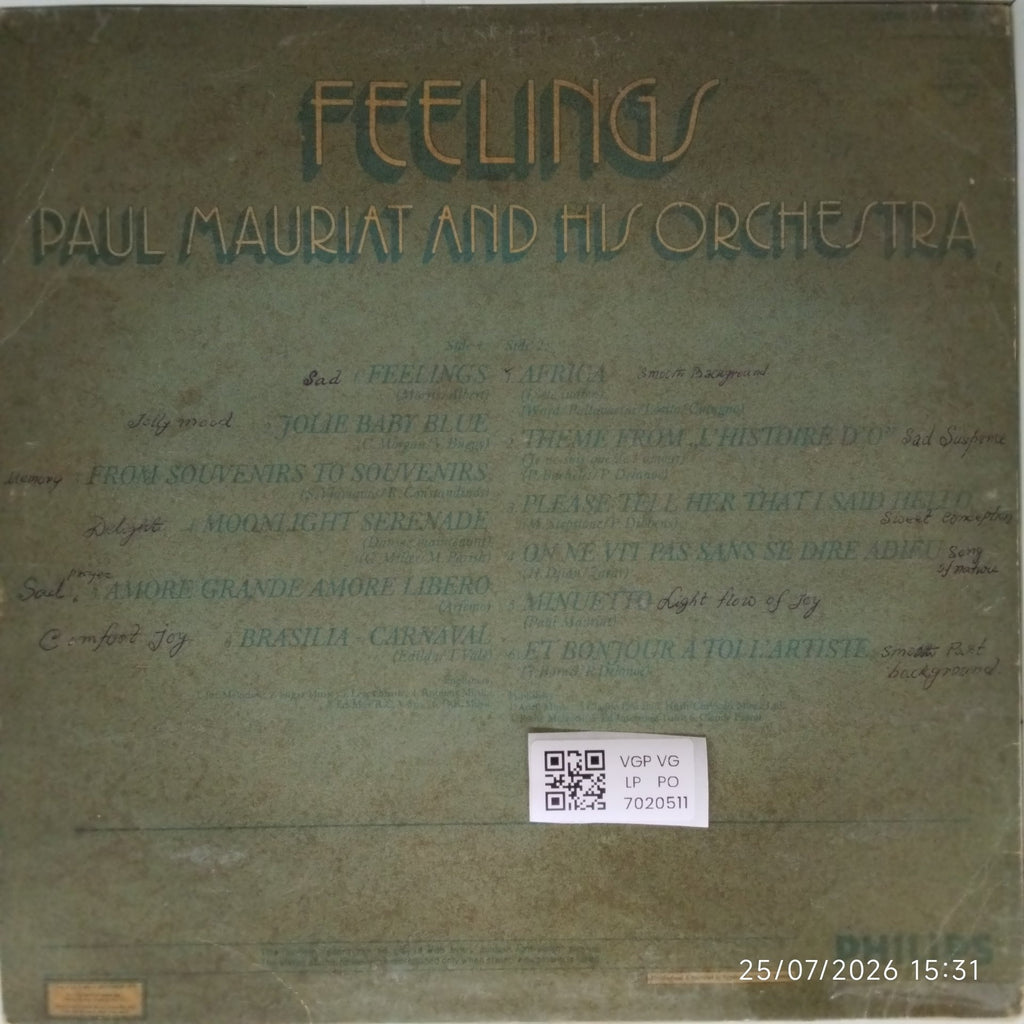 Paul Mauriat and His Orchestra - Feelings (Vinyl)