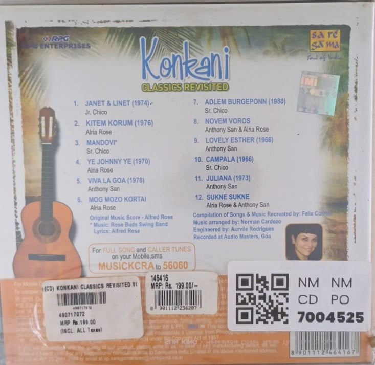 Alfred Rose - Konkani Classics Revisited Vol. 1 (CD)