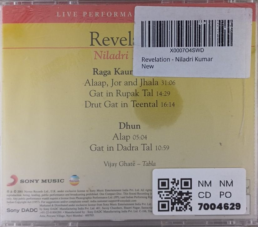 Niladri Kumar - Revelation (CD)