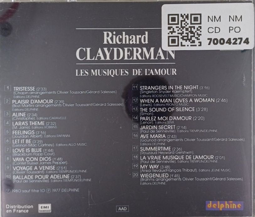 Richard Clayderman - Les Musiques De L'Amour (CD)