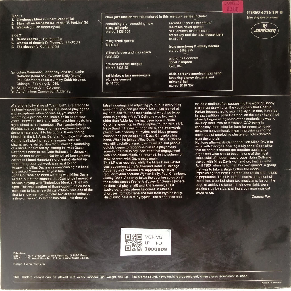 Cannonball Adderley, John Coltrane - Cannonball and Coltrane (Vinyl)