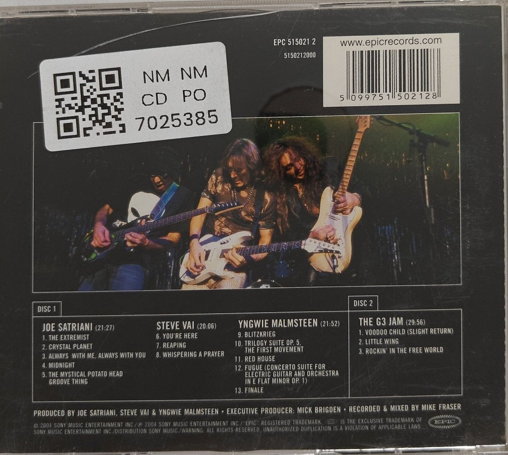 Joe Satriani, Steve Vai, Yngwie Malmsteen - G3 Live: Rockin' in the Free World (CD) (2)