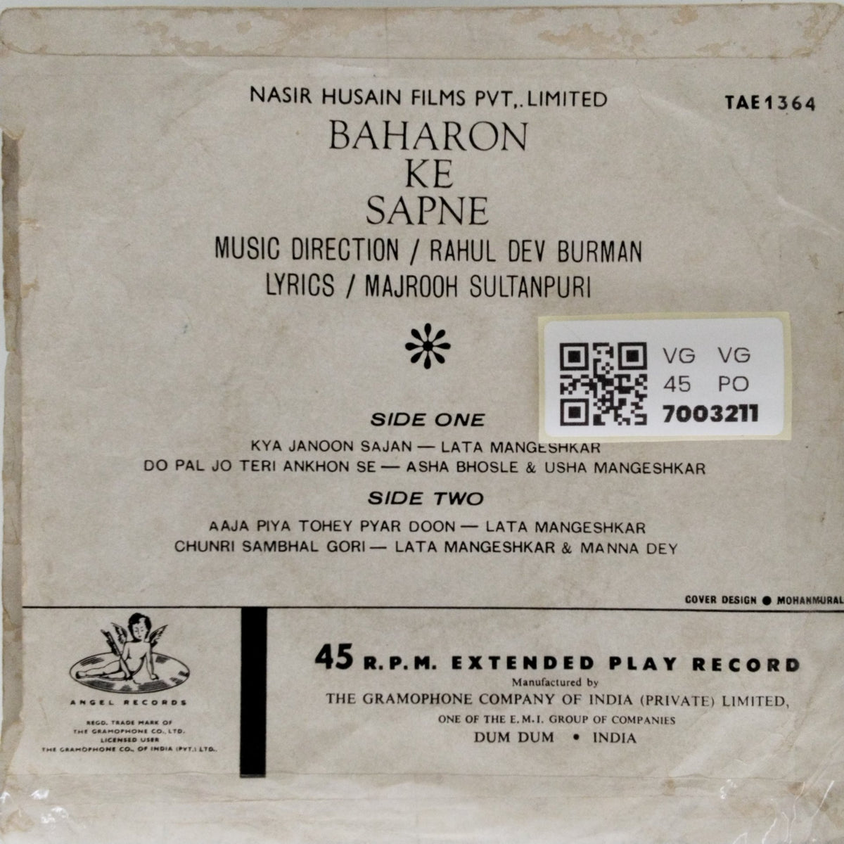 Rahul Dev Burman - Baharon Ke Sapne (45-RPM)