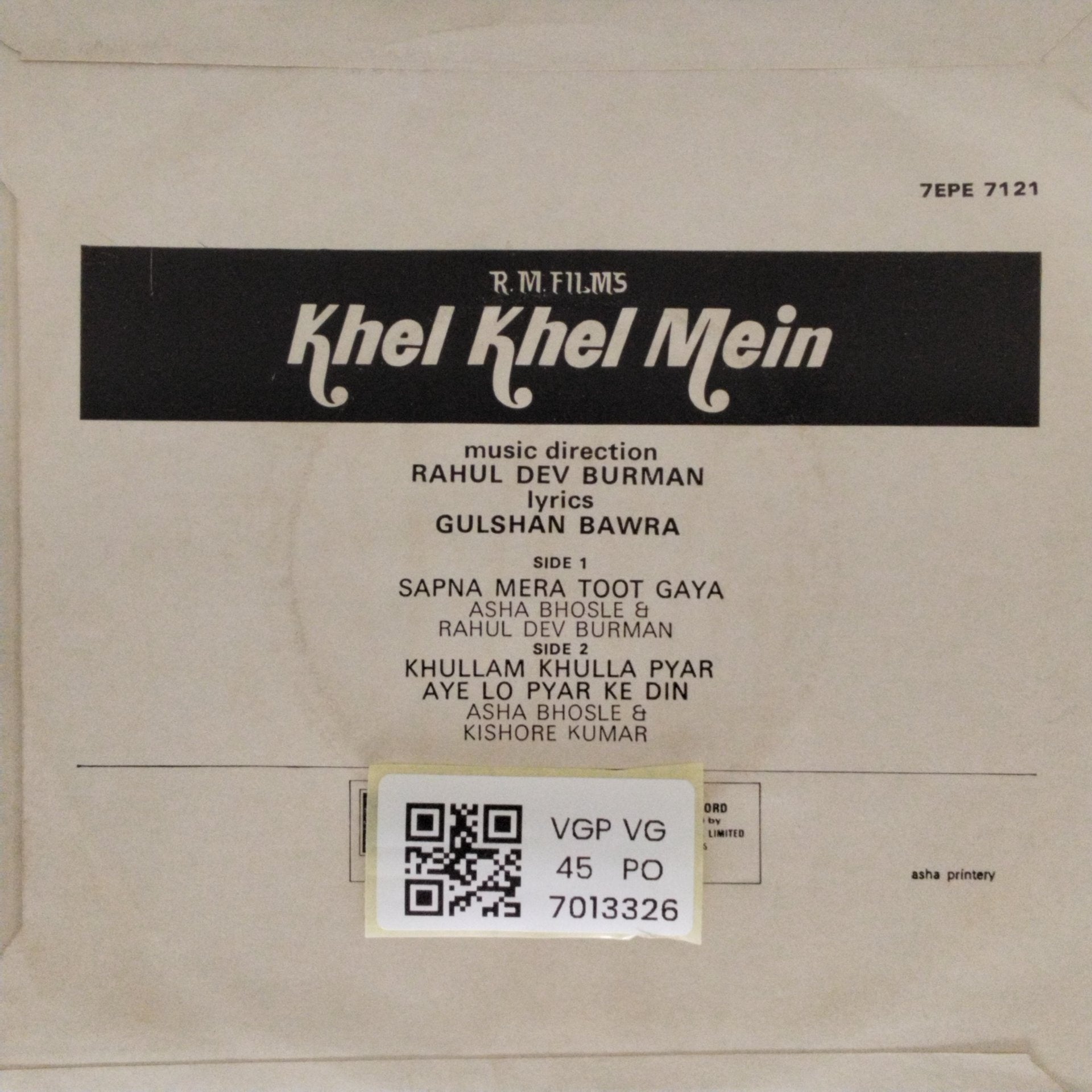 Rahul Dev Burman - Khel Khel Mein (45-RPM)
