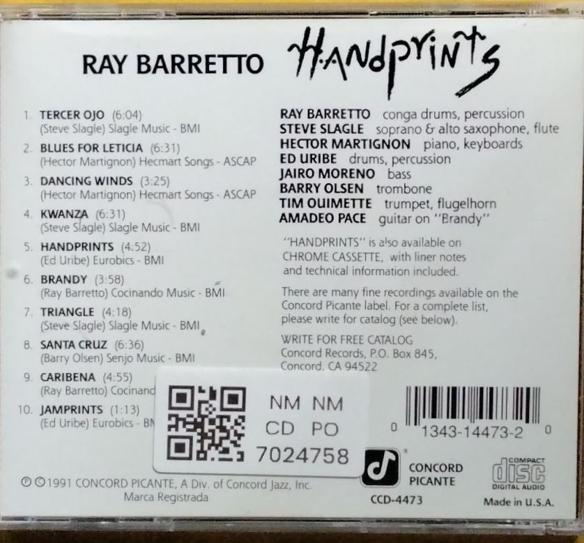 Ray Barretto - Handprints (CD)