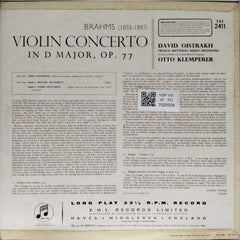David Oistrakh, Otto Klemperer - Brahms Violin Concerto (Vinyl)