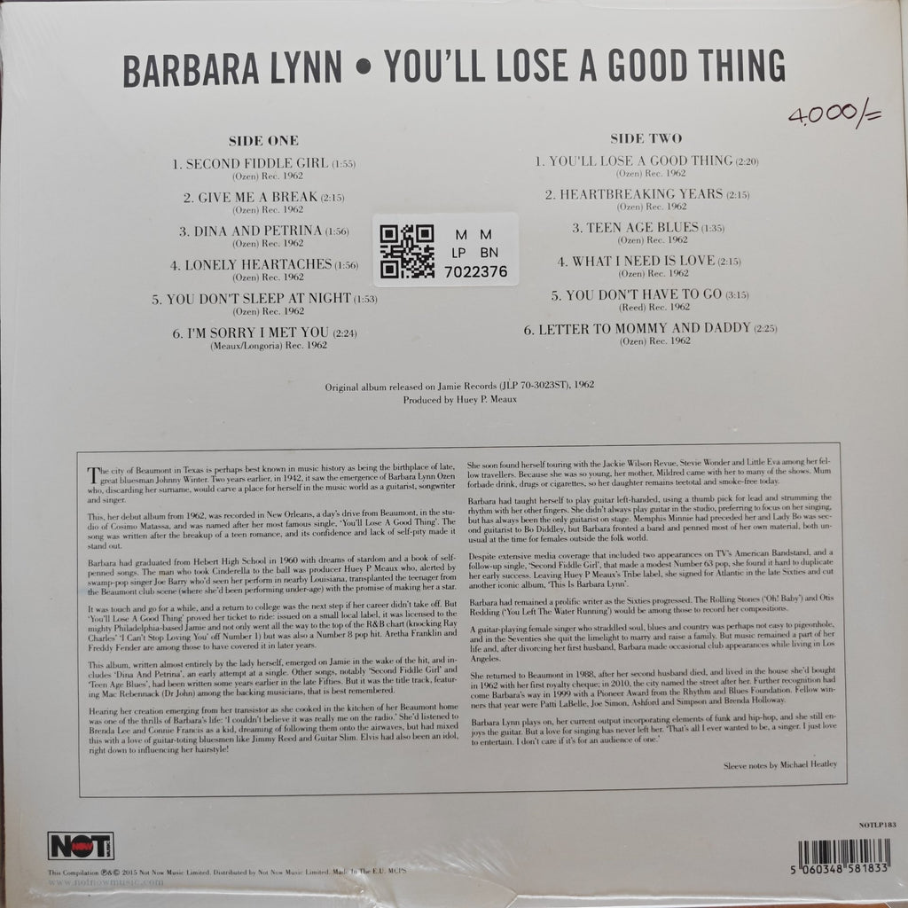 Barbara Lynn - You'll Lose a Good Thing (Vinyl)