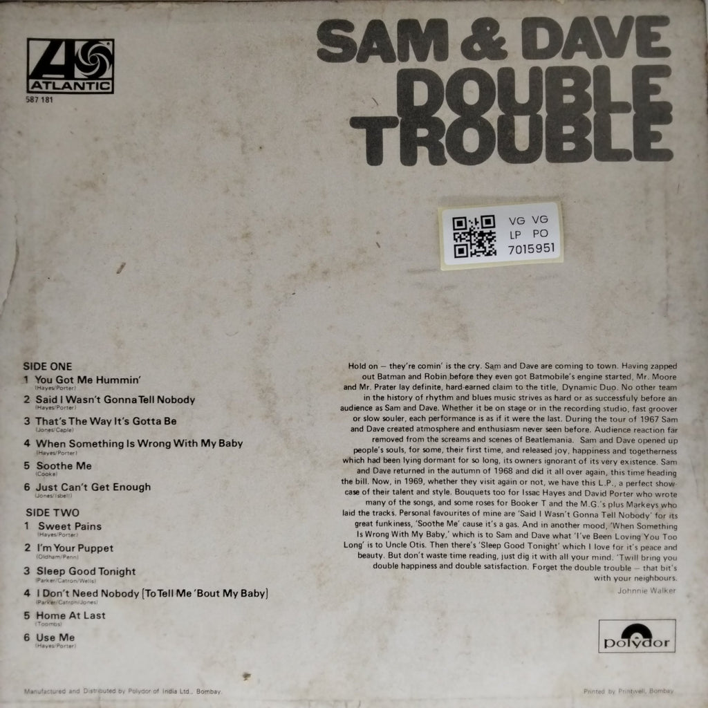 Sam & Dave - Double Trouble (Vinyl)