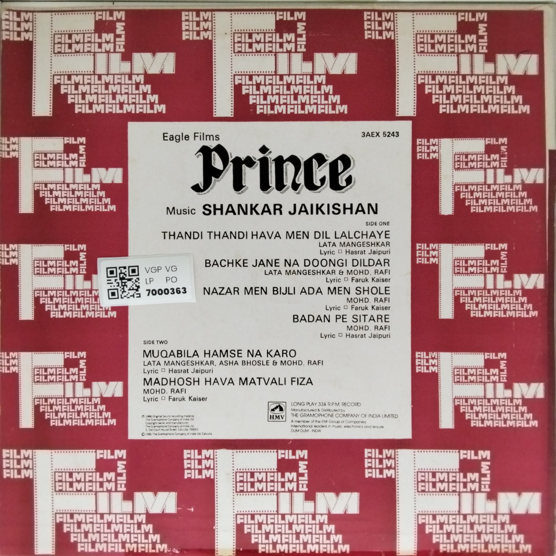 Shankar Jaikishan - Prince (Vinyl)