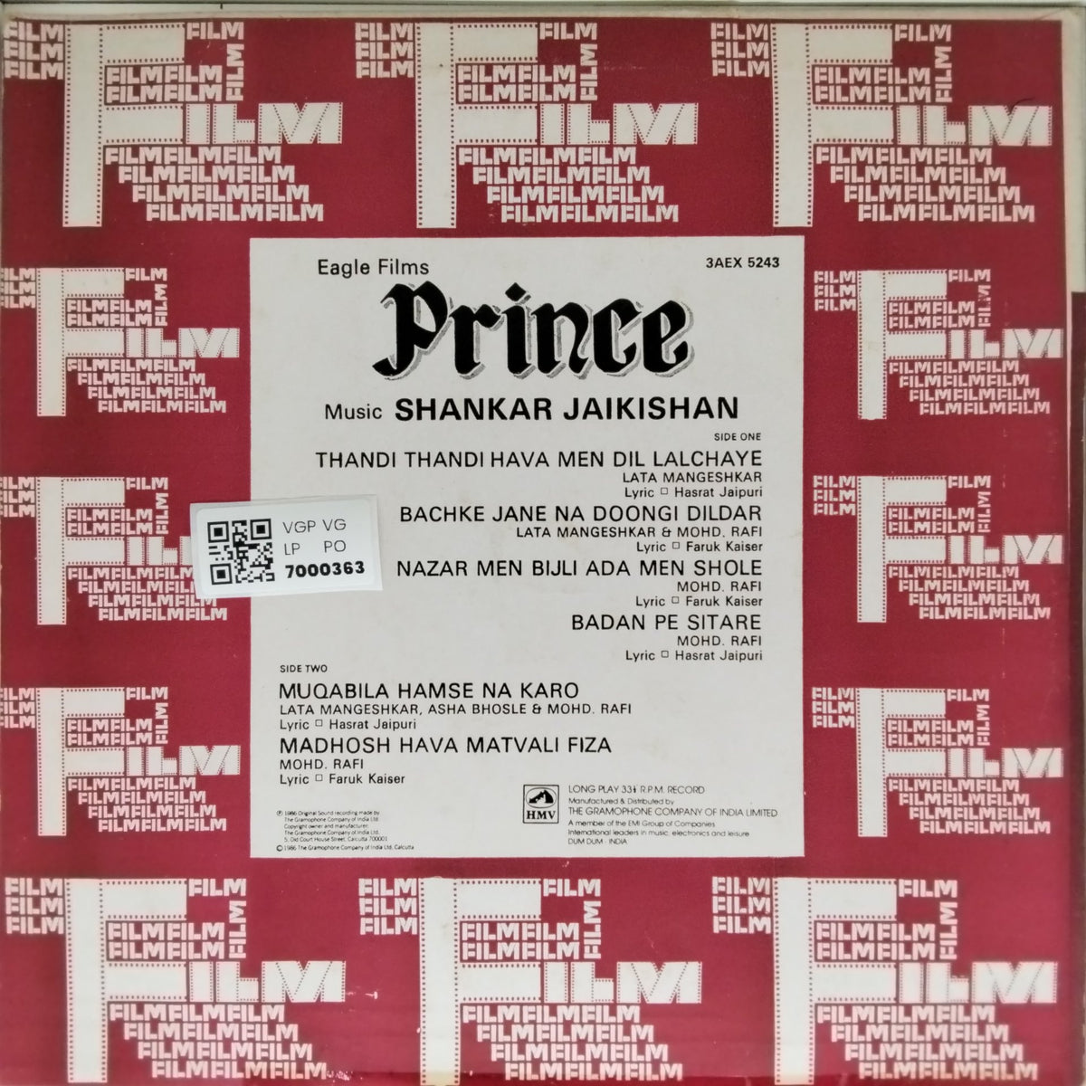 Shankar Jaikishan - Prince (Vinyl)