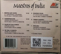 Pt. Hariprasad Chaurasia, Ustad Allarakha, Pt. Shivkumar Sharma, Dhruba Ghosh, Vishwa Mohan Bhatt, Sangeeta Shankar - Maestros of India (CD)