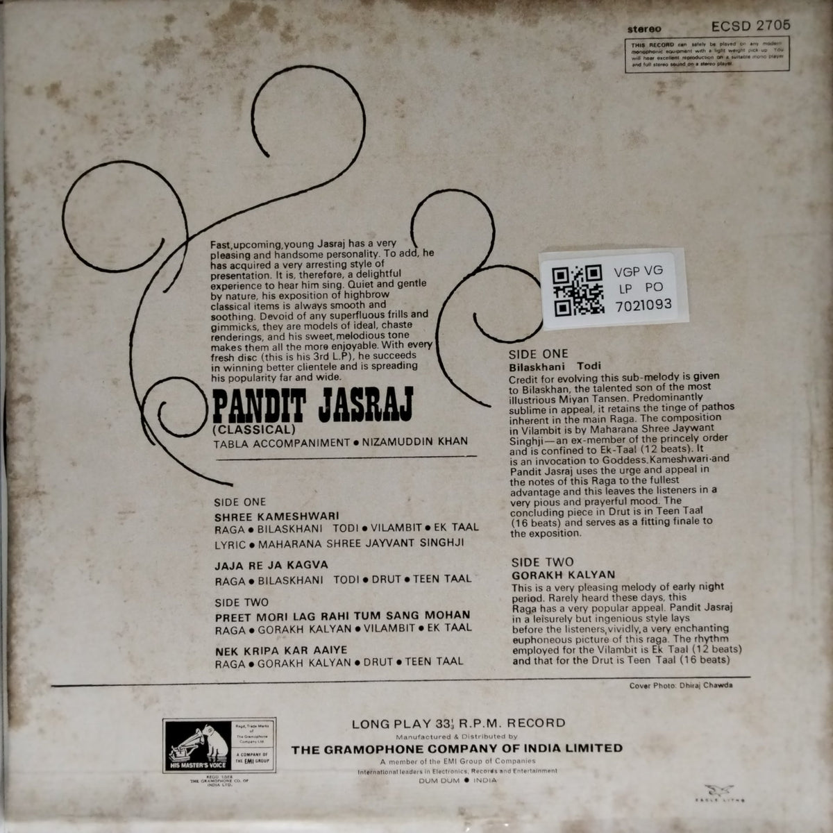 Pandit Jasraj - Classical (Vinyl)