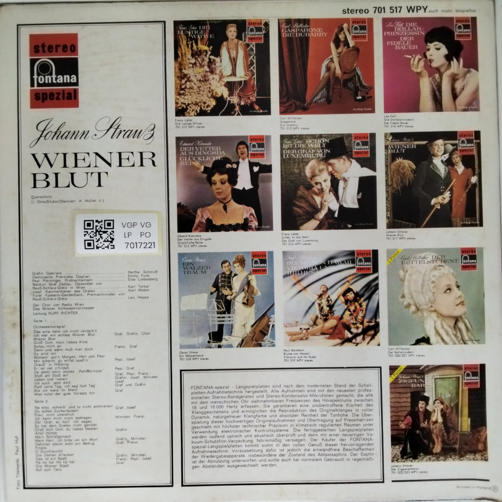Johann Strauss - Wiener Blut (Vinyl)