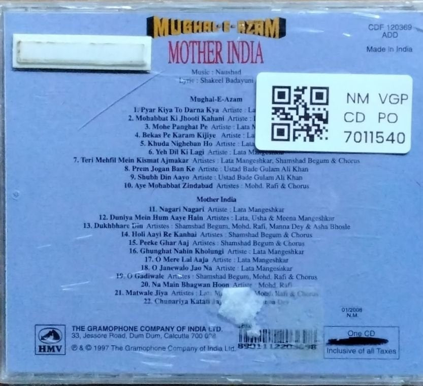 Naushad - Mughal-e-Azam / Mother India (CD)