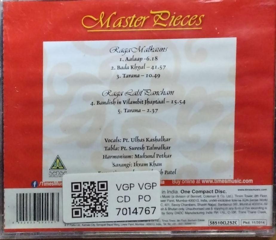 Pandit Ulhas Kashalkar - Master Pieces (CD)