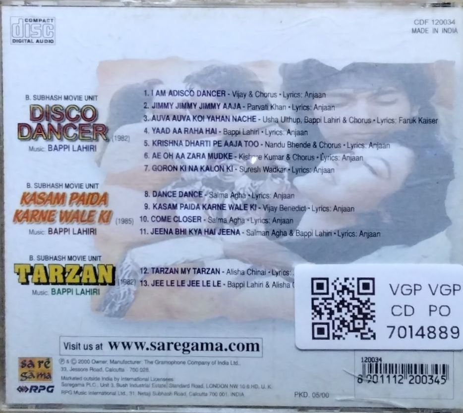 Bappi Lahiri - Disco Dancer / Kasam Paida Karne Wale Ki / Tarzan (CD)