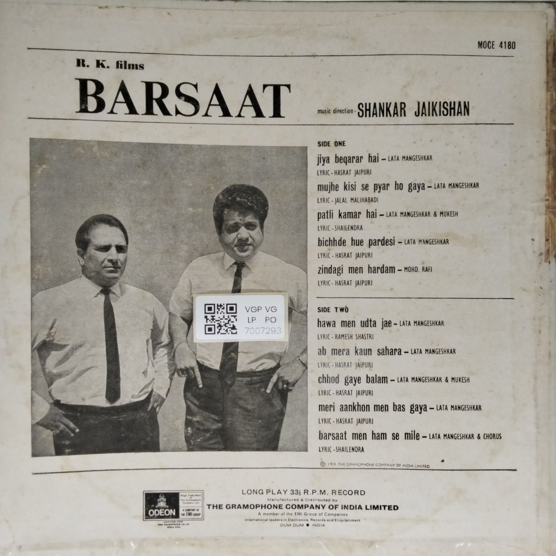 Shankar Jaikishan - Barsaat (Vinyl)