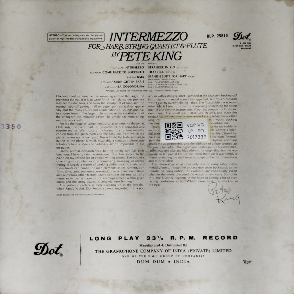 Pete King - Intermezzo (Vinyl)