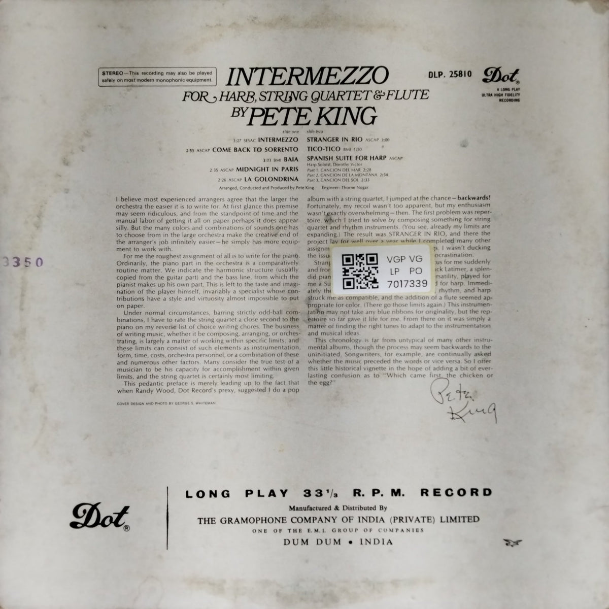 Pete King - Intermezzo (Vinyl)